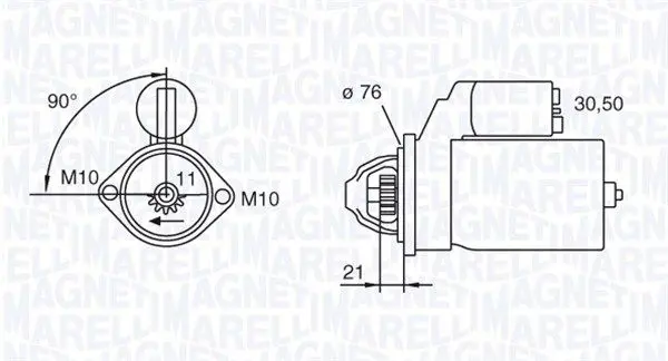 MAGNETI MARELLI 063721473010 Стартер