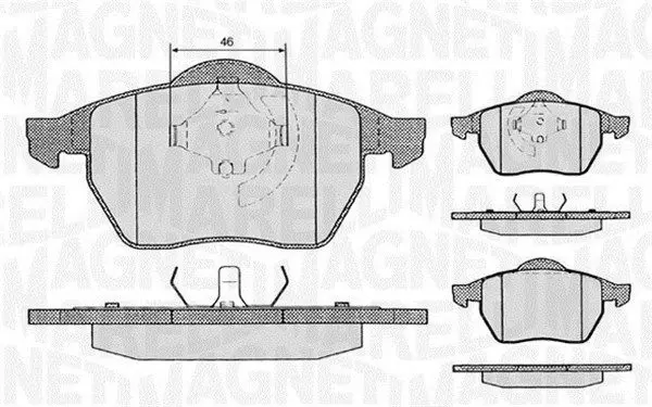 MAGNETI MARELLI 363916060146 Комплект тормозных колодок