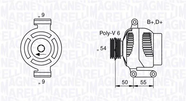 MAGNETI MARELLI 063358061010 Генератор