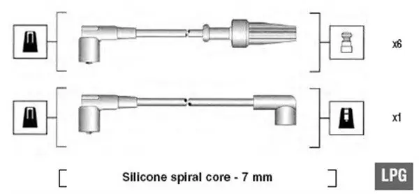 MAGNETI MARELLI 941085210571 Комплект проводов зажигания
