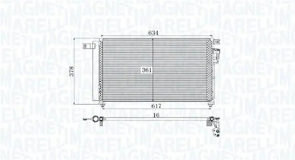 MAGNETI MARELLI 350203961000 Радиатор кондиционера