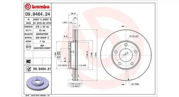 MAGNETI MARELLI 360406056700 Тормозной диск