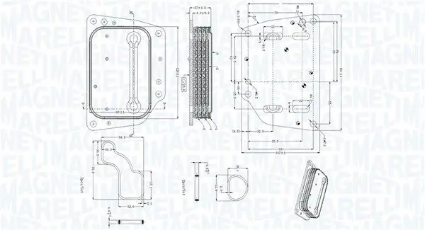 MAGNETI MARELLI 350300005400 масляный радиатор,
