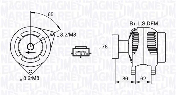 MAGNETI MARELLI 063731475010 Генератор