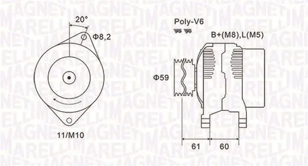 MAGNETI MARELLI 063731643010 Генератор