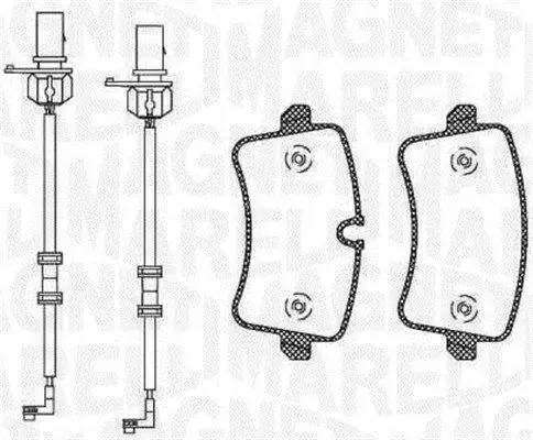 MAGNETI MARELLI 363916060674 К-т торм. колодок Re VAG A8