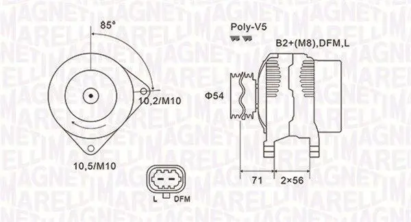 MAGNETI MARELLI 063731960010 Генератор