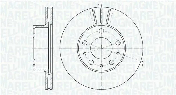 MAGNETI MARELLI 361302040230 Тормозной диск