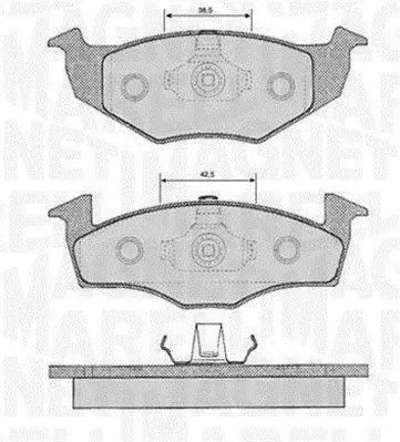 MAGNETI MARELLI 363916060388 Комплект тормозных колодок