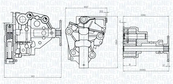 MAGNETI MARELLI 351516000020 Насос масляный рено laguna 3,