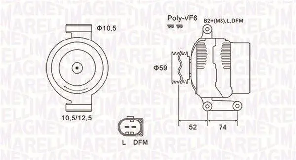 MAGNETI MARELLI 063731928010 генератор