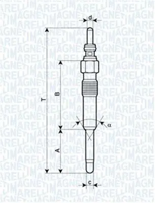 MAGNETI MARELLI 062900006304 Свеча накаливания
