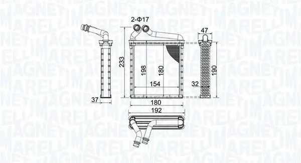 MAGNETI MARELLI 350218442000 Радиатор отопителя