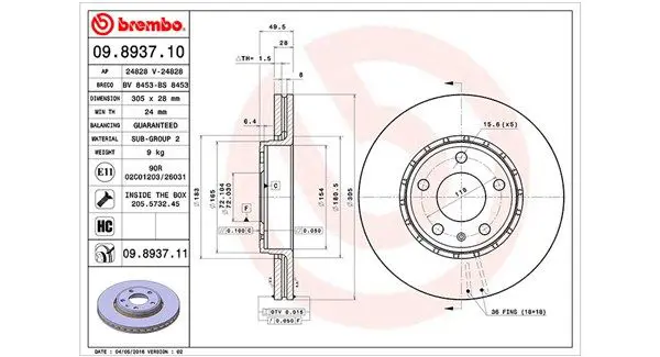 MAGNETI MARELLI 360406008800 Тормозной диск