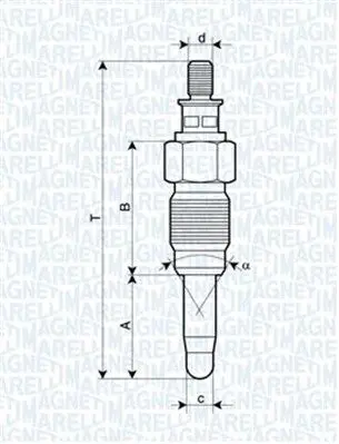 MAGNETI MARELLI 062900056304 Свеча накаливания