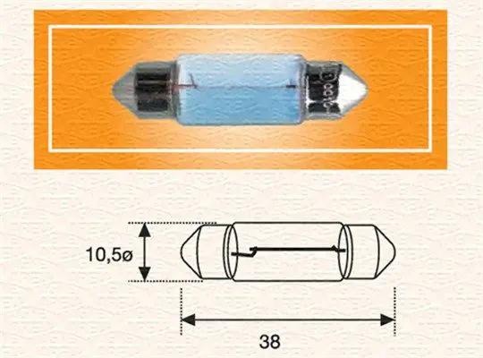 MAGNETI MARELLI 009423100000 Лампа накаливания C5W 24V