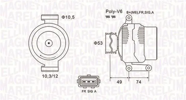 MAGNETI MARELLI 063731638010 Генератор