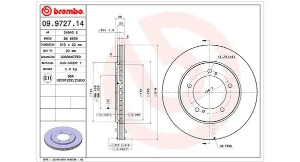MAGNETI MARELLI 360406009000 Тормозной диск