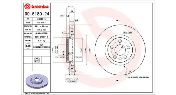 MAGNETI MARELLI 360406000600 Тормозной диск