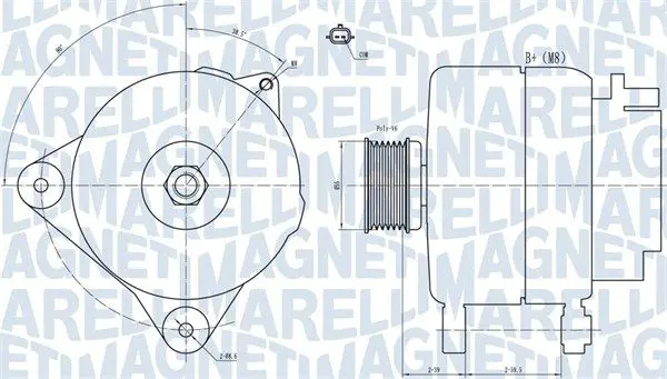 MAGNETI MARELLI 063731887010 Генератор рено fluence, megane