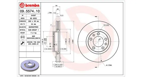 MAGNETI MARELLI 360406018200 Тормозной диск