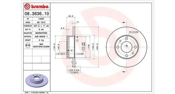 MAGNETI MARELLI 360406020400 Тормозной диск