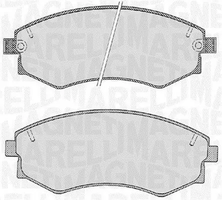 MAGNETI MARELLI 363916060468 Комплект тормозных колодок