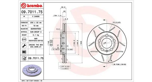 MAGNETI MARELLI 360406049405 Тормозной диск