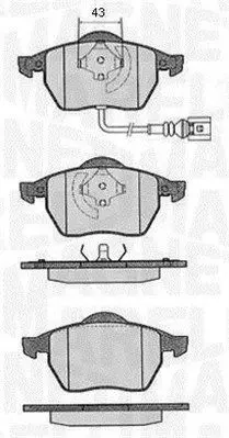 MAGNETI MARELLI 363916060136 Комплект тормозных колодок