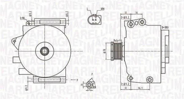 MAGNETI MARELLI 063731764010 Генератор