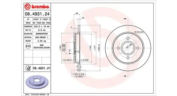 MAGNETI MARELLI 360406024600 Тормозной диск