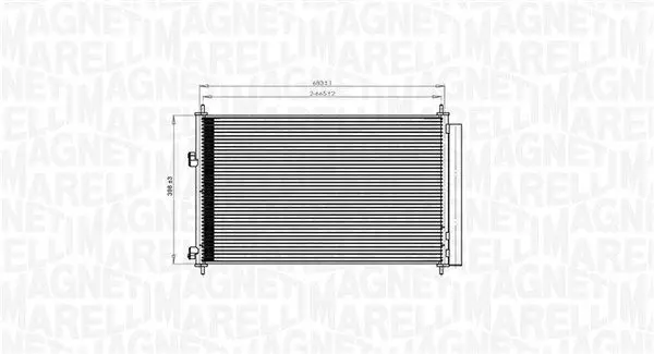 MAGNETI MARELLI 350203742000 Конденсатор, кондиционер