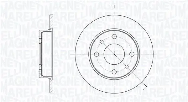 MAGNETI MARELLI 361302040169 Тормозной диск