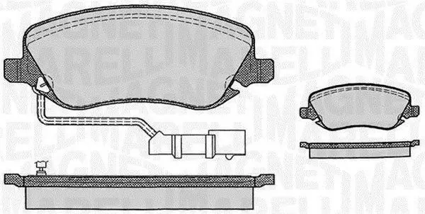 MAGNETI MARELLI 363916060289 Комплект тормозных колодок