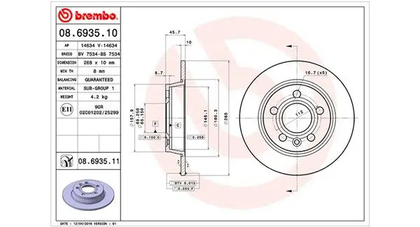 MAGNETI MARELLI 360406049200 Тормозной диск