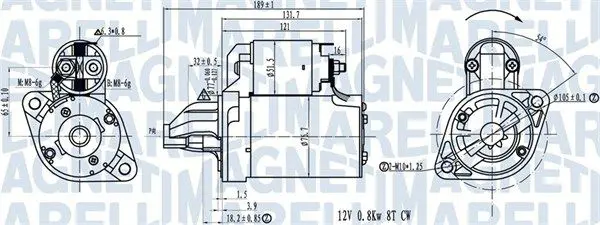 MAGNETI MARELLI 063721311010 Стартер