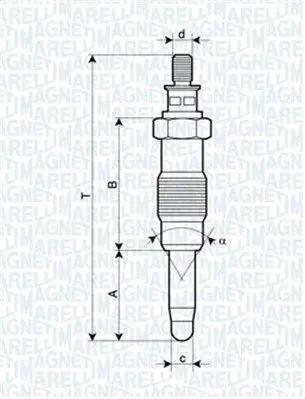 MAGNETI MARELLI 062583003304 Свеча накаливания