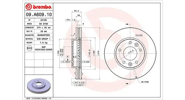 MAGNETI MARELLI 360406078100 Тормозной диск