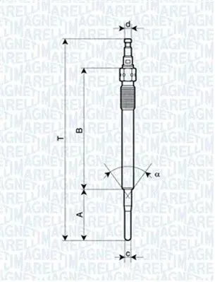 MAGNETI MARELLI 062900051304 Свеча накаливания
