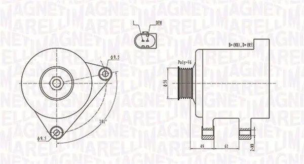 MAGNETI MARELLI 063731782010 Генератор