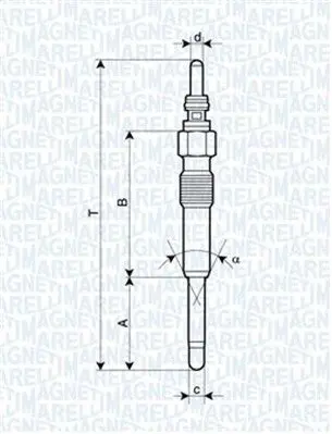 MAGNETI MARELLI 062900085304 Свеча накала