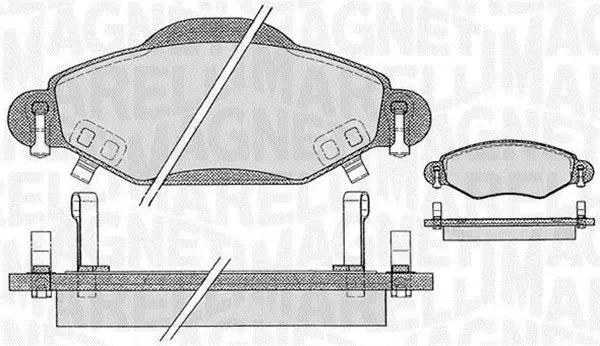 MAGNETI MARELLI 363916060410 Комплект тормозных колодок