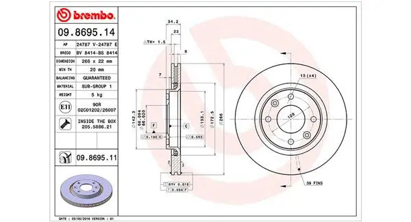 MAGNETI MARELLI 360406018700 Тормозной диск