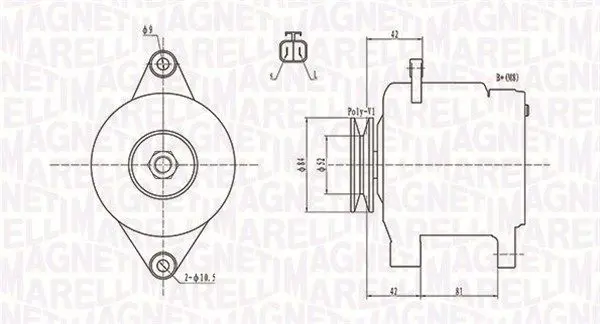 MAGNETI MARELLI 063731615010 Генератор