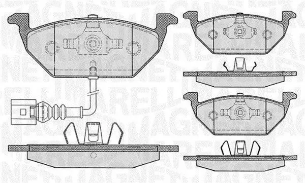 MAGNETI MARELLI 363916060132 Комплект тормозных колодок