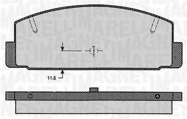 MAGNETI MARELLI 363916060294 Комплект тормозных колодок