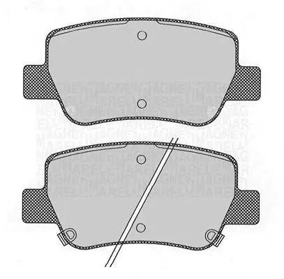 MAGNETI MARELLI 363916060686 Комплект тормозных колодок