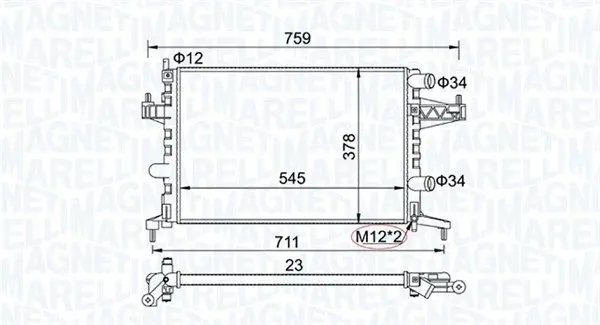 MAGNETI MARELLI 350213829000 Теплообменник