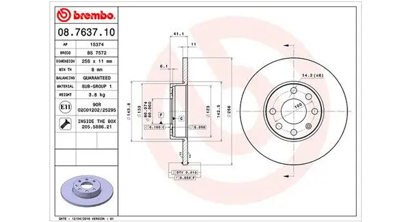 MAGNETI MARELLI 360406038600 Тормозной диск