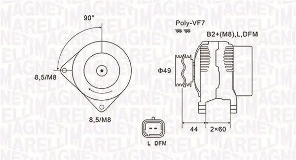 MAGNETI MARELLI 063731877010 Генератор